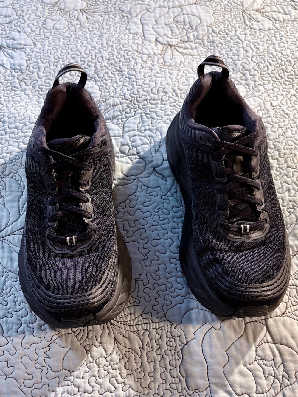 HOKA ONE ONE Bondi 6 Wide Triple Black Running Shoes Women’s Size 9D💕 - Picture 13 of 13